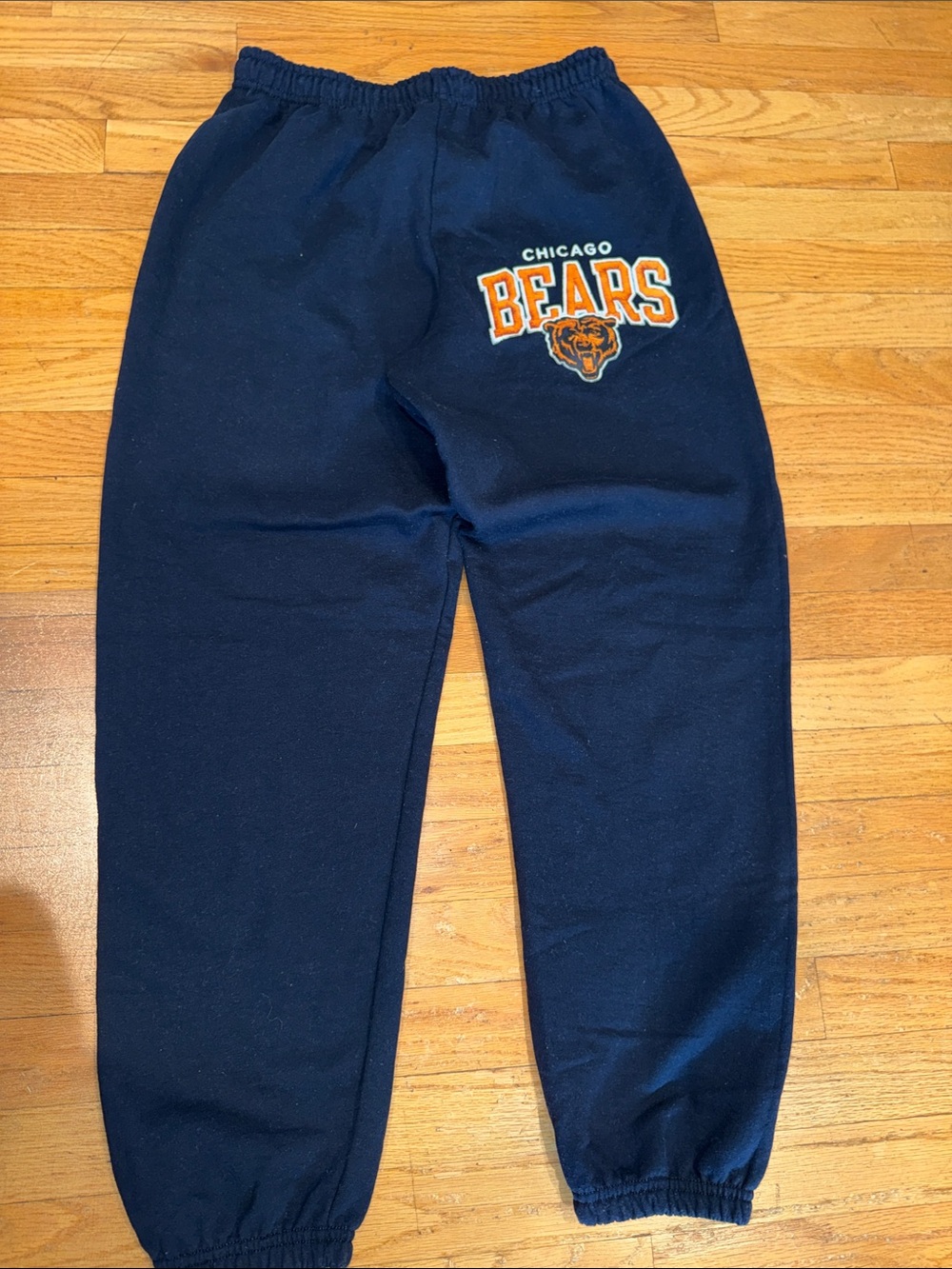 Gildan Navy Chicago Bears Sweatpants with Orange Logo